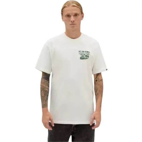 Weiße Baumwoll-Logo-T-Shirt , Herren, Größe: L - Vans - Modalova