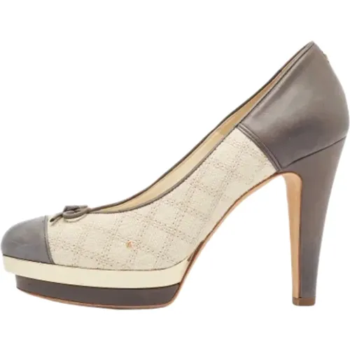 Pre-owned Canvas heels , female, Sizes: 3 UK - Chanel Vintage - Modalova