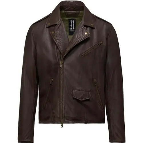 Ecto Perfecto Leather Jacket , male, Sizes: L, M, S, 2XL, XL - BomBoogie - Modalova