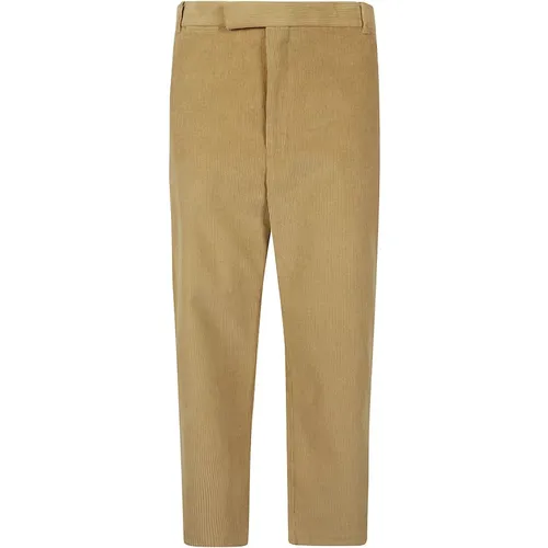 Corduroy Cropped Trousers , male, Sizes: L, M - Thom Browne - Modalova
