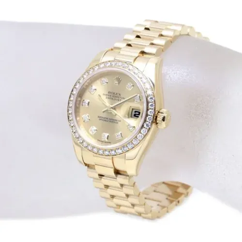 Pre-owned Gold watches , female, Sizes: ONE SIZE - Rolex Vintage - Modalova