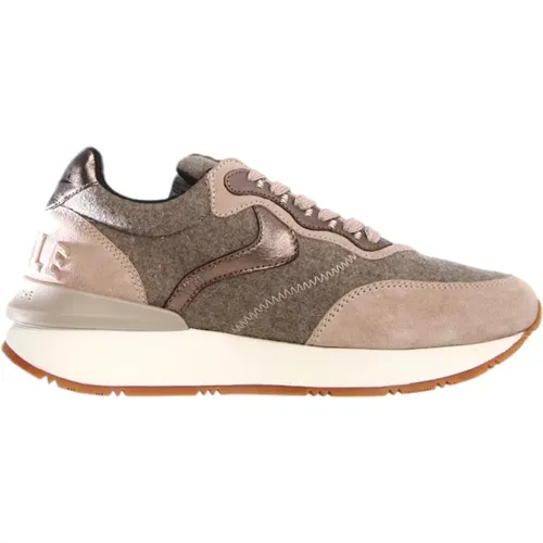 Beige Sneakers für Frauen , Damen, Größe: 36 EU - Voile blanche - Modalova