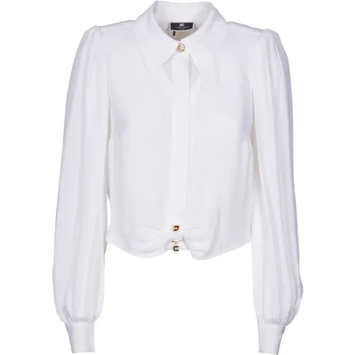 Shirts Ivory , female, Sizes: XL, S - Elisabetta Franchi - Modalova