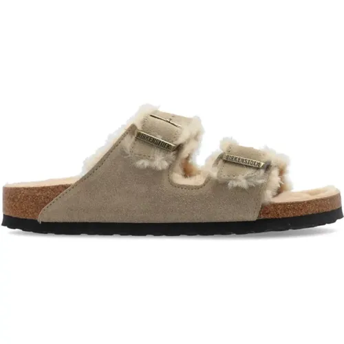 Shearling Lining Sandals , female, Sizes: 11 UK, 12 UK - Birkenstock - Modalova