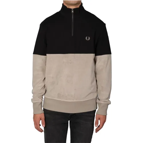 Men`s Bicolor Sweatshirt , male, Sizes: XL - Fred Perry - Modalova