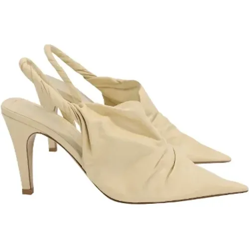 Pre-owned Leather heels , female, Sizes: 3 1/2 UK - Bottega Veneta Vintage - Modalova