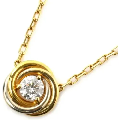 Pre-owned Gold necklaces , female, Sizes: ONE SIZE - Cartier Vintage - Modalova