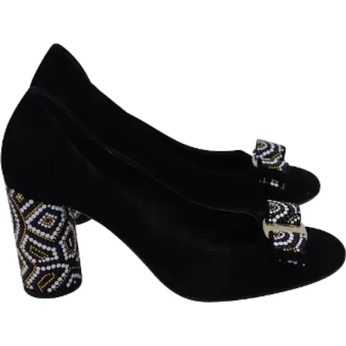 Pre-owned Wildleder heels , Damen, Größe: 36 1/2 EU - Salvatore Ferragamo Pre-owned - Modalova