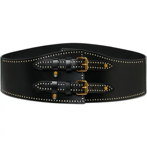 Riccia Belt with Golden Studs , female, Sizes: 85 CM - Isabel marant - Modalova