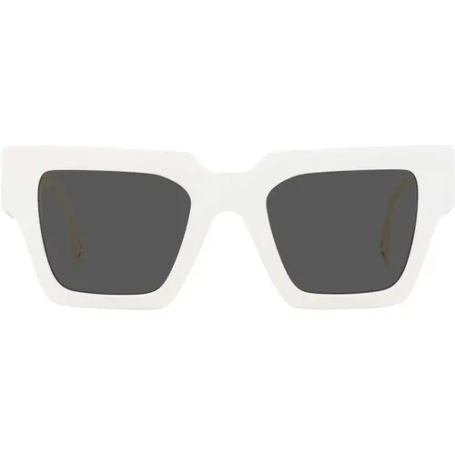 White/Grey Sonnenbrillen , Damen, Größe: 50 MM - Versace - Modalova