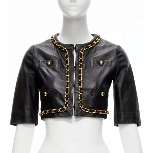 Pre-owned Leather outerwear , female, Sizes: XS - Moschino Pre-Owned - Modalova