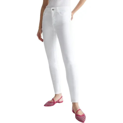 High Waist Skinny Jeans Bianco , female, Sizes: W27, W26, W25, W30, W28 - Liu Jo - Modalova