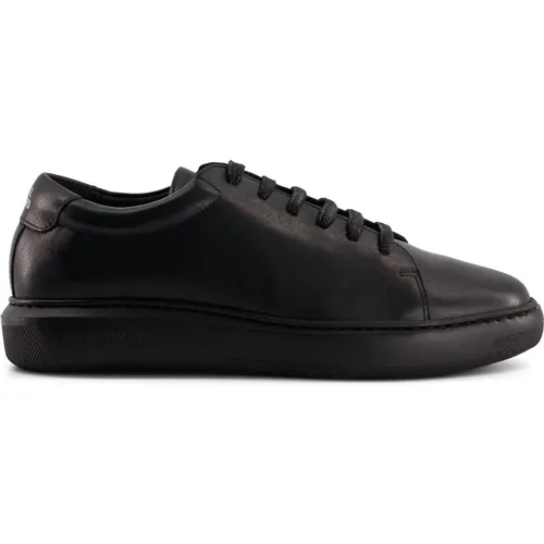 Handgefertigte Schwarze Monochrome Sneakers , Herren, Größe: 44 EU - NATIONAL STANDARD - Modalova