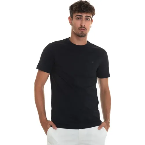Logo T-shirt, round-necked, short sleeves , male, Sizes: M - Emporio Armani - Modalova
