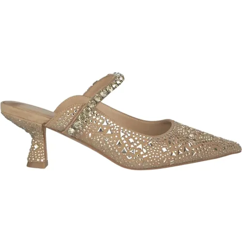 Sparkling Pointed Toe High Heel , female, Sizes: 3 UK, 7 UK, 4 UK, 8 UK, 6 UK, 5 UK - Alma en Pena - Modalova