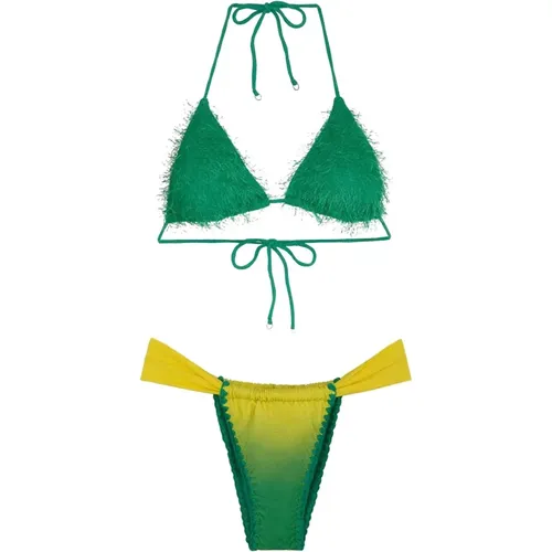 Bikini Triangolo E Slip Brasiliano Fisso Visionary Dose , Damen, Größe: M - F**k - Modalova