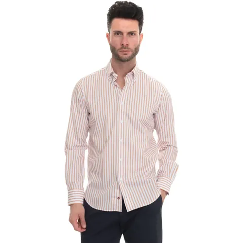 Striped Button-Down Casual Shirt , male, Sizes: 3XL, S, L, M, XL - Càrrel - Modalova