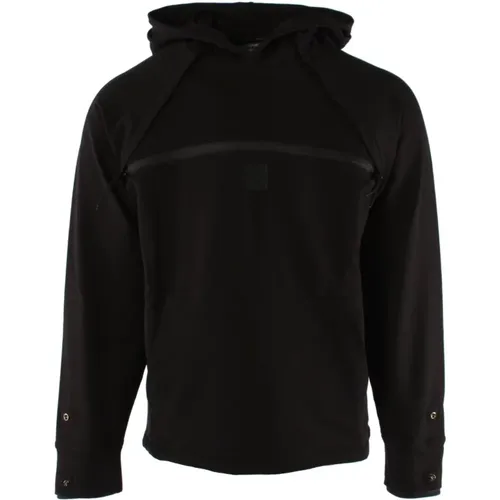 Schwarzer Pullover mit Iconic Logo - C.P. Company - Modalova