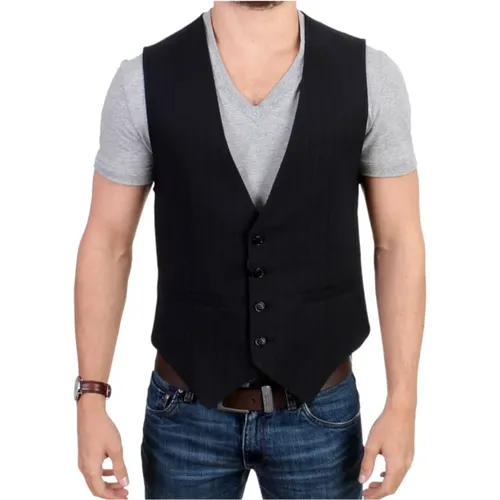 Elegant Striped Casual Vest , male, Sizes: M - Costume National - Modalova