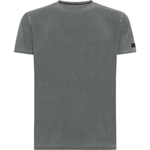Grey Techno Wash Piqué T-shirt , male, Sizes: L, XL, 2XL, M - RRD - Modalova