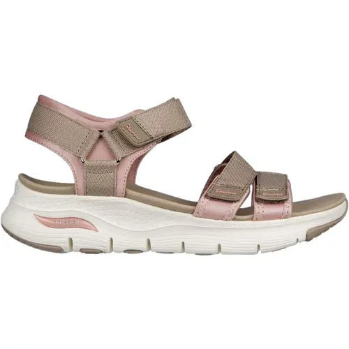 Flat Sandalen , Damen, Größe: 39 EU - Skechers - Modalova