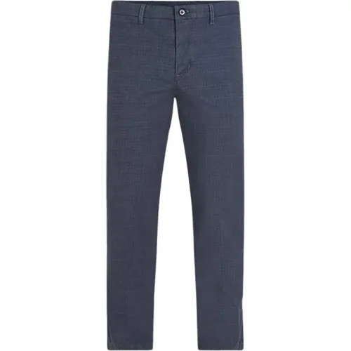 Slim Fit Checked Trousers , male, Sizes: W33, W30, W36, W31, W34, W32 - Tommy Hilfiger - Modalova