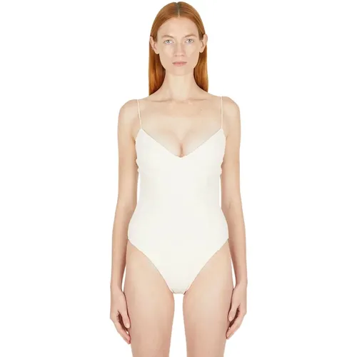 Almond Swimsuit with Fine Straps - Ziah - Modalova