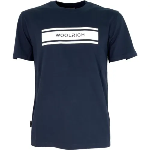 Snow White Logo Tee Shirt , male, Sizes: 3XL - Woolrich - Modalova