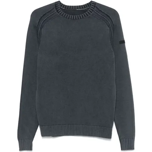 Blaue Baumwollstrickpullover , Herren, Größe: M - RRD - Modalova