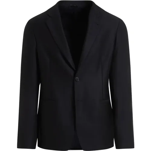 Blaue Herrenblazer Aw24 - Giorgio Armani - Modalova