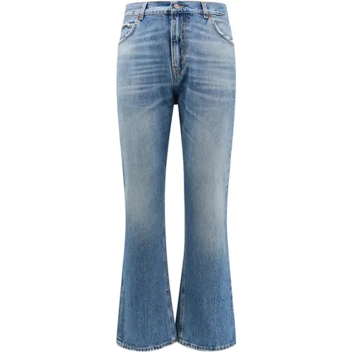Straight Leg Cotton Jeans with Back Logo Patch , male, Sizes: W30, W32, W29, W33, W31 - Haikure - Modalova