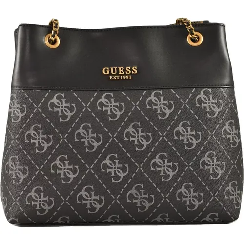 Schwarze Handtasche mit Signatur-Staubbeutel , Damen, Größe: ONE Size - Guess - Modalova