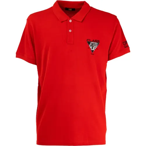 Klassisches Herren Polo Shirt , Herren, Größe: L - Cavalli Class - Modalova