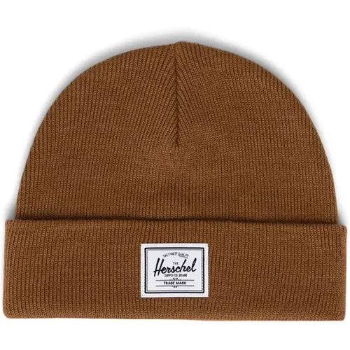 Braune Baumwoll Beanie Mütze - Herschel - Modalova