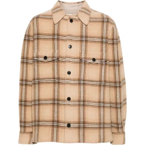 Plaid Wool Blend Shirt , male, Sizes: L - Isabel marant - Modalova