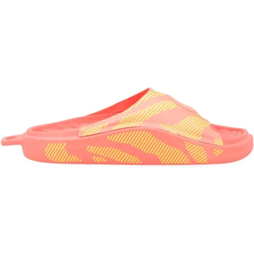 Rosa Slide Turbo Sandale Logo Print , Damen, Größe: 40 EU - adidas by stella mccartney - Modalova