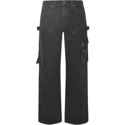 Schwarze Spider Denim Jeans , Damen, Größe: W23 - Agolde - Modalova