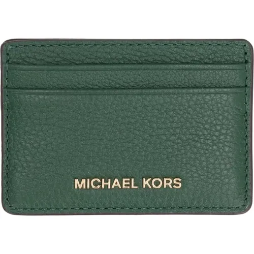 Lederkartenhalter mit Logodetail , Damen, Größe: ONE Size - Michael Kors - Modalova