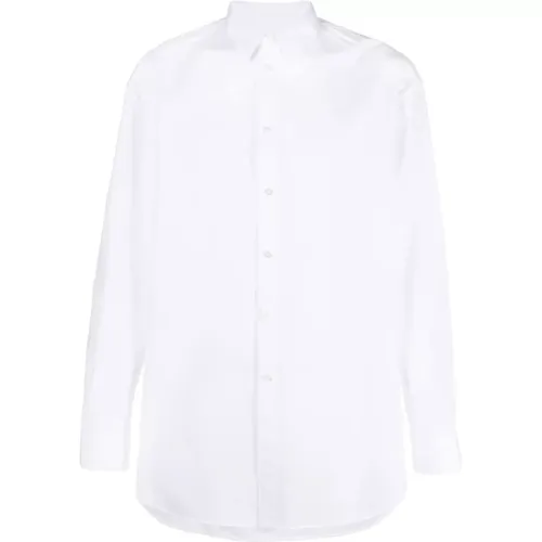 Weißes Langarmhemd aus Baumwolle für Herren , Herren, Größe: 2XL - Jil Sander - Modalova