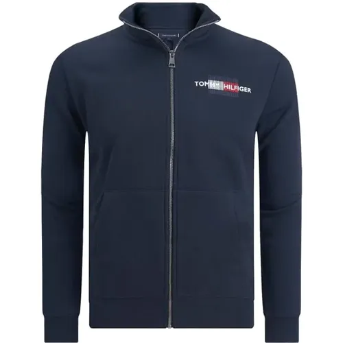 Regenerative Cotton Sweater Zipper , male, Sizes: XL, L, M - Tommy Hilfiger - Modalova