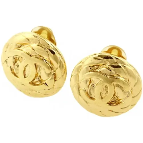 Pre-owned Gold Gold Chanel Earrings , female, Sizes: ONE SIZE - Chanel Vintage - Modalova