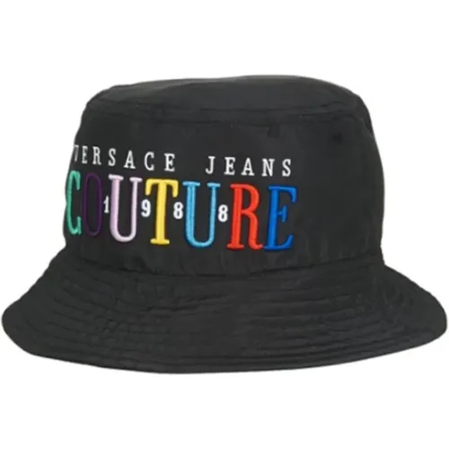 Multicolored Embroidered Nylon Cloche Hat , unisex, Sizes: L - Versace Jeans Couture - Modalova