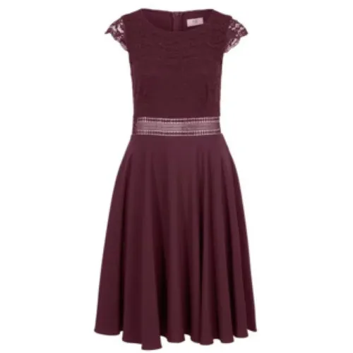 Bordeaux Elegantes Kleid , Damen, Größe: L - Vera Mont - Modalova