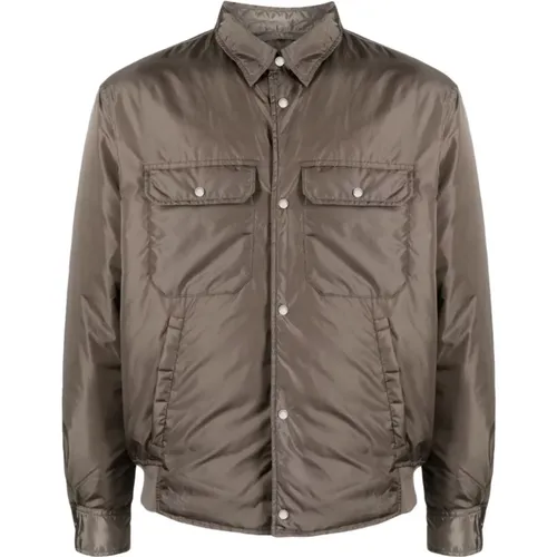 Dove Grey Pointed-collar Jacket , male, Sizes: M, XL, L, 2XL - Emporio Armani - Modalova