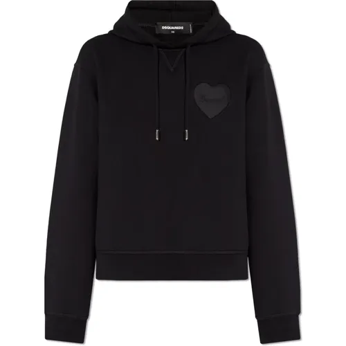 Hoodie mit Logo , Damen, Größe: L - Dsquared2 - Modalova