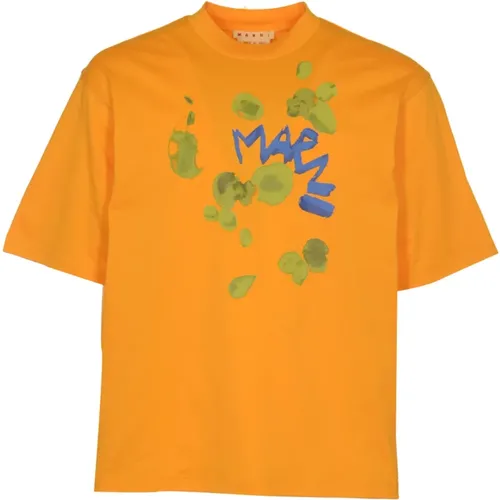 Stylish T-shirts and Polos , male, Sizes: M - Marni - Modalova
