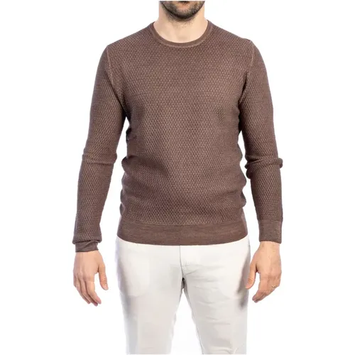 Mens Tortora Knit Sweater , male, Sizes: 4XL - La Fileria - Modalova