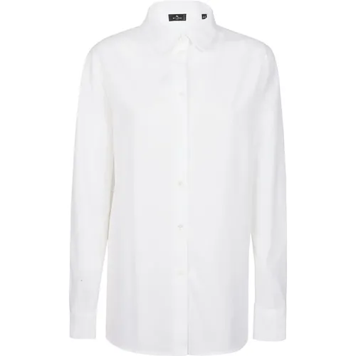 Weiße Oxford Boyfit Hemd , Damen, Größe: L - ETRO - Modalova