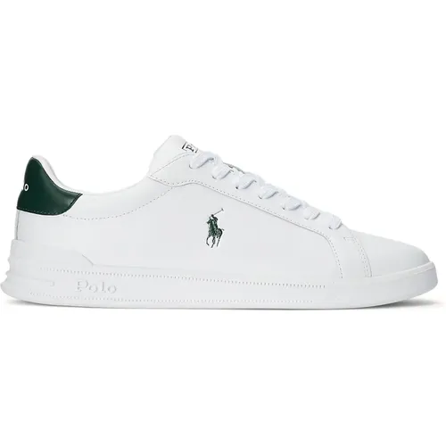 Weiße Heritage Court II Sneakers , Herren, Größe: 40 EU - Ralph Lauren - Modalova