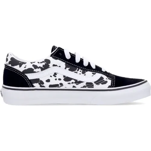 Schwarze/Weiße Low-Top-Sneaker Animal Print , Herren, Größe: 35 EU - Vans - Modalova